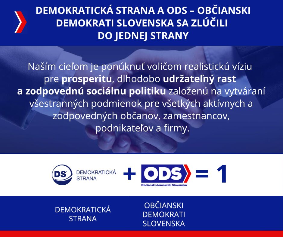 DS a ODS sa zlúčili do jednej strany